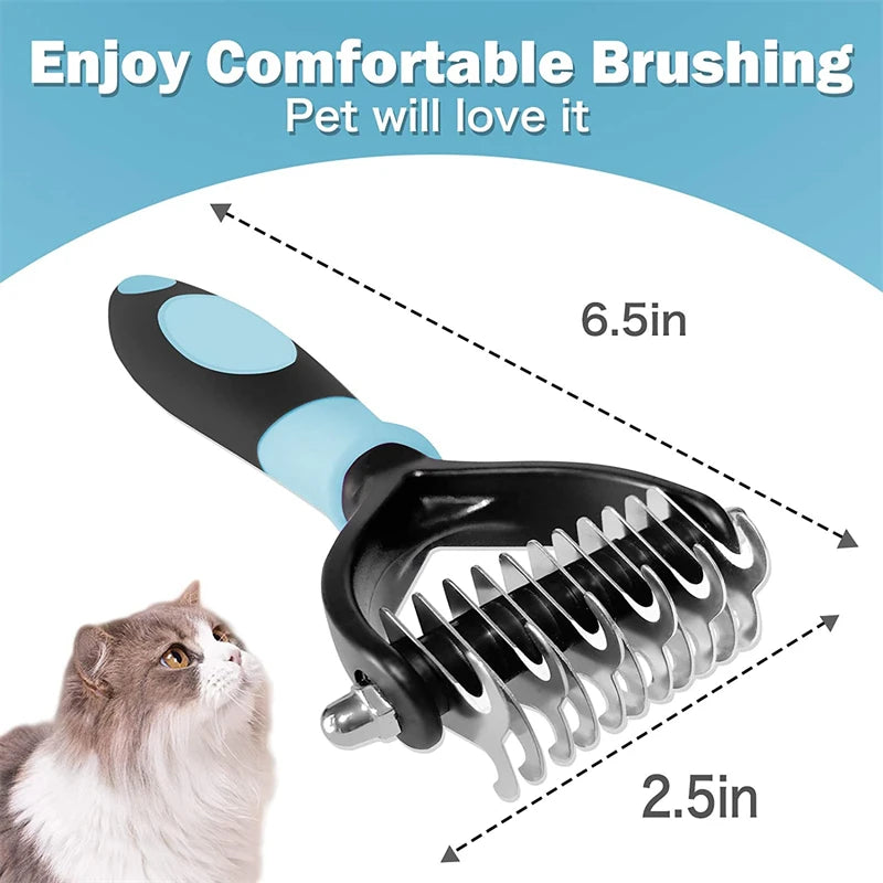 FuzzyPawz™ Grooming Brush Rake Undercoat for Cats Dogs