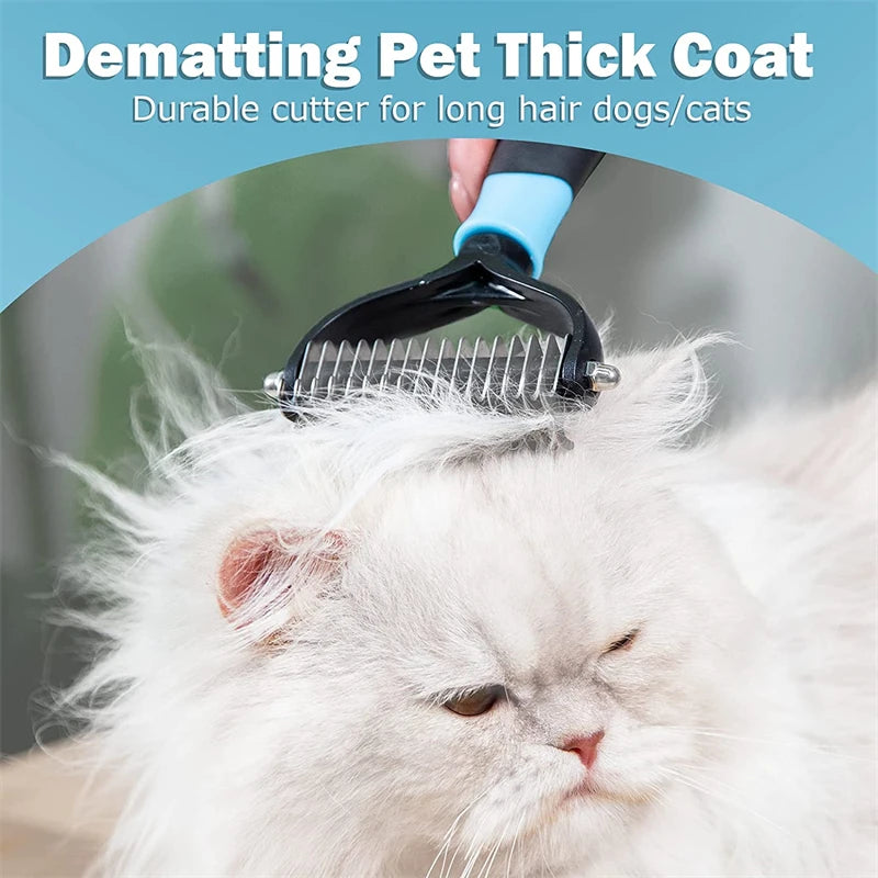 FuzzyPawz™ Grooming Brush Rake Undercoat for Cats Dogs